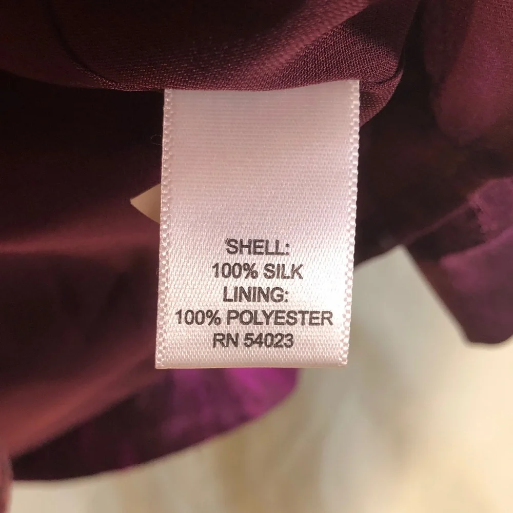 Silk Prom Party Banana Republic Deep Purple Midi Dress Size 0 Small - Picture 16 of 16